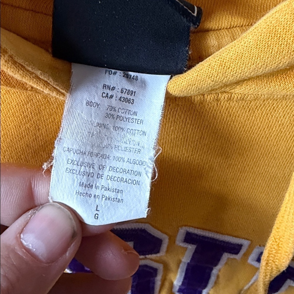 LSU Tigers Hoodie Size Large - Picture 3 of 4
